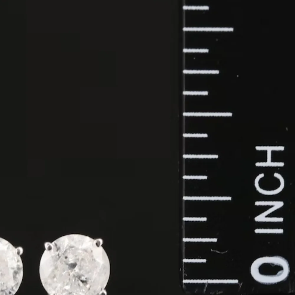 1.02ctw Solitaire Diamond Earrings 14K - Picture 2 of 6